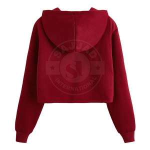 Women Clothing Comfortable Crop <b>Top</b> Hoodies Hot Selling Premium Quality Crop <b>Top</b> Hoodies for Sale - Product Image 2