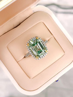 Penjualan Terlaris Baru S925 Perak Gaya Komuter Modis 10*14Mm Cincin Cincin Wanita Cantik Eropa Perhiasan Pernikahan Indah