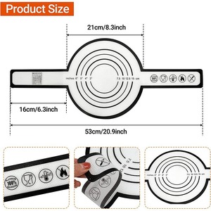 Easy to Transfer Sourdough Bread <b>Silicone</b> Bread Sling for Dutch Oven Liners Reusable <b>Silicone</b> Bread <b>Baking</b> Mat with Long Handles - Product Image 4