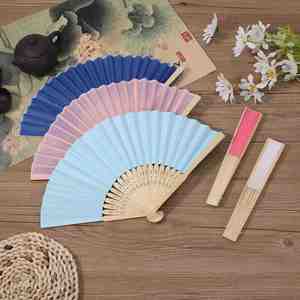 Custom Sublimation Folding Silk Wedding <b>Hand</b> <b>Fan</b> for Bride Portable Bamboo with Portable Angel Painting for Souvenir Promotion - Product Image 3