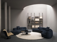 Chaise longue en cuir moderne personnalisée Ensemble canapé Piaf pour le salon, design contemporain et élégant