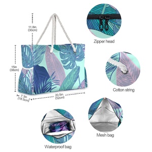 Bolsa de Compras Personalizada al por Mayor, Estilo Hawaiano, Reutilizable, Grande, para la Playa, con Asas - Product Image 4