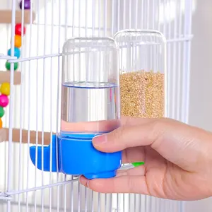 Drop Shipping White And Blue Colors Ready To Ship Bird Water Feeder 200ml Parrot Canary Birds Accessories Feeders And Drinks