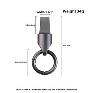 Porte-clés en cuir de luxe accessible pour femmes célébrités d'Internet taille en cuir de vachette givrée simple petit pendentif suspendu - Product Image 6