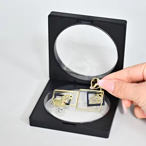 Kemasan perhiasan bening hitam putih Multi ukuran kotak display 3d bingkai mengambang plastik untuk tampilan perhiasan