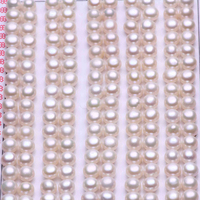 Prix de gros Perles de culture d'eau douce naturelles blanches bouton 2A 8mm demi-percées en vrac