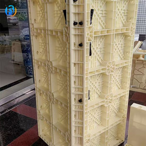 قالب عمود مربع من البلاستيك PP عالي الأداء قابل لإعادة التدوير لألواح القوالب الخرسانية، قوة عالية، صناعي، قابل لإعادة الاستخدام بسهولة - Product Image 6