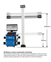 Sistema de Alineación de Ruedas 3D con Pantalla Digital, 220V, 12 Meses de Garantía, AUTEC ATW-A80, Equipo de Servicio Automotriz