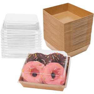 Wholesale Price Cardboard Kraft Packaging Food Paper Boxes with Window