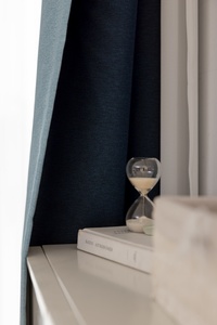 Haut de gamme solide bleu ciel Polyester lin haute rideaux occultants tissu pour chambre salon hôtel bureau fenêtres - Product Image 3