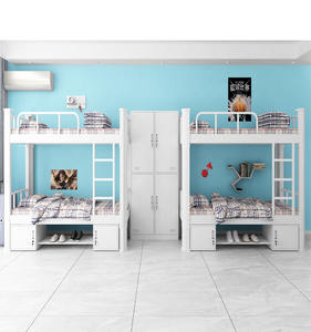 <span class=keywords><strong>Lit</strong></span> superposé en métal, <span class=keywords><strong>lit</strong></span> en acier moderne, <span class=keywords><strong>lit</strong></span> <span class=keywords><strong>double</strong></span> pour l'école avec armoire de rangement et armoire supplémentaire - Product Image 2