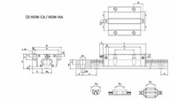 Viextro vente chaude CNC Machine utilisant des ensembles Hiwin remplacer Rail de guidage incurvé linéaire 300mm 2000mm 3000mm avec bloc coulissant