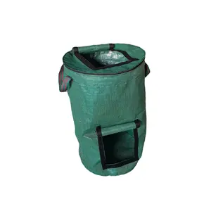 Sac de poste de jardin pliable, pour cour et jardin, avec couvercle, compresse de déchet en fermoirs organiques