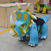 Dessin animé mécanique dinosaure Scooter enfant jouet tour voiture monnayeur Animal tour pour parc extérieur