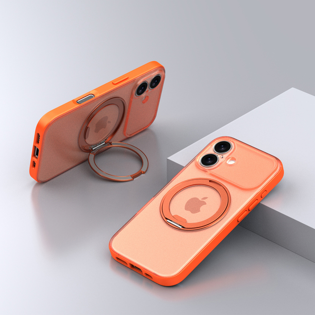 Stand Phone Case for iPhone 17, Kickstand Hybrid Hard PC Shockproof Magnetic Original for iPhone Air Cases 15 16 Pro Max