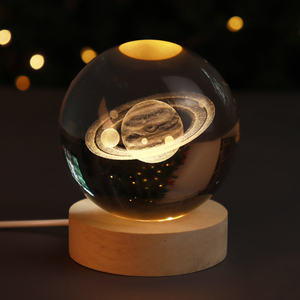 Sfera di Cristallo 3D Incisa al Laser Ispirata alla Galassia con Luce Notturna per Decorazione Casa e Ufficio, Natale e Compleanni - Product Image 2