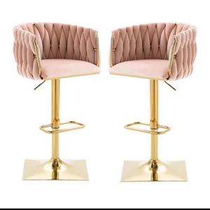 Sillas de Bar de Lujo 2025 con Base Redonda Giratoria, Elevación Hidráulica a Gas, Ajustables en Altura - Product Image 5