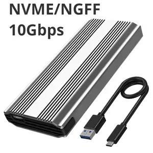 M9-RGB 모바일 하드 디스크 박스 타입-C/3.1SSD 솔리드 스테이트 nvme20G/10G 듀얼 프로토콜 하드 디스크 박스 3.2