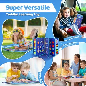 Nuovo arrivo Montessori scuola materna educativo sentito occupato bordo 8 pagine giocattolo da viaggio per migliorare l'intelligenza <span class=keywords><strong>dei</strong></span> bambini - Product Image 3