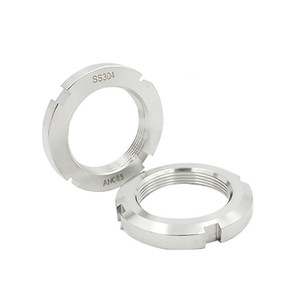 M10 M12 M15 M17 M20 M25 M30 Acero al carbono Óxido negro Rodamientos de rodillos redondos ranurados chapados en zinc Tuerca de bloqueo Tuerca DIN981 - Product Image 5