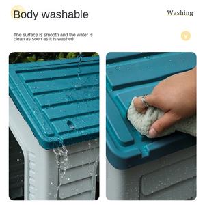 Pabrik langsung kandang ganda banyak pintu rumah plastik empat musim Universal dapat dilepas dicuci lipat sedang besar - Product Image 4