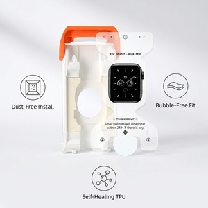 Film protecteur d'écran en TPU hydrogel HD transparent pour <span class=keywords><strong>Apple</strong></span> <span class=keywords><strong>Watch</strong></span> Series 7 <span class=keywords><strong>8</strong></span> 9 41 mm 45 mm, kit d'installation facile - Product Image 5