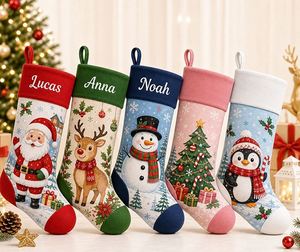 Chaussettes de Noël personnalisées de haute qualité avec logo sur mesure, faible quantité minimale de commande en usine - Product Image 2