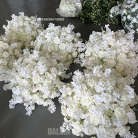 Boule de fleurs artificielles en soie OEM pour mariage, grande boule de fleurs blanches de 70 cm, centre de table de mariage