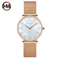 Usine de montres HANNAH MARTIN, OEM ODM, montres élégantes pour femmes en acier inoxydable, personnalisation du logo de votre marque, montres minimalistes pour femmes