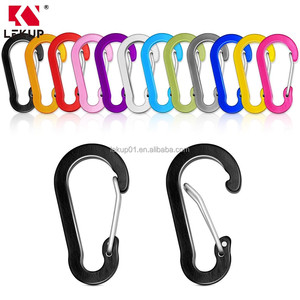 Mousqueton porte-clés en aluminium de 2 pouces, coloré, avec anneau en D <span class=keywords><strong>à</strong></span> ressort, vente en gros - Product Image 4