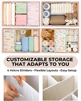 Organisateur de couches pour bébé avec poignée - Panier de rangement pour le change, panier portable pour la crèche, organisateur de couches pour voiture, cadeau pour bébé