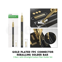 2UUL SC98 Aiguille de dessoudage plaquée or pour FPC, barre de soudure pour reballing, kit de support en fibre de carbone ultraléger pour étainnage rapide de PCB