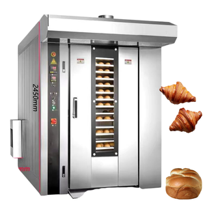 Four rotatif industriel à air chaud Équipement de boulangerie commerciale 12 plateaux 64 plateaux Zaatar Pain Naan Roti Paratha Chapati Litti Puri - Product Image 2