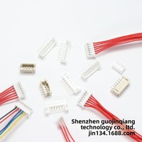 موصلات أسلاك كهربائية مخصصة، كابلات JST SM بـ 2/3/4/5 دبابيس، قابس ذكر وأنثى، طرف توصيل سلكي قابل للضغط