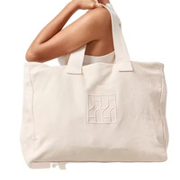 Sac fourre-tout en toile de luxe de haute qualité avec logo personnalisé, impression numérique, grande capacité pour un usage quotidien