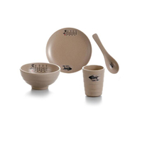 Ensemble d'assiettes à manger unisexes, vaisselle en mélamine de style japonais incassable, 4 pièces, prix d'usine