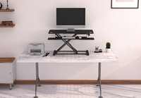 Bureau de travail minimaliste haut de gamme en acier noir moderne et MDF, 950x550mm, double couche, réglable, écologique, pour la maison et le bureau