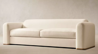 Rhoohill Maßgefertigtes Luxus-Sofa aus Weißem Leinen Retro-Villa Wohnzimmer-Sofa Moderne Wohnzimmermöbel Sofa-Set