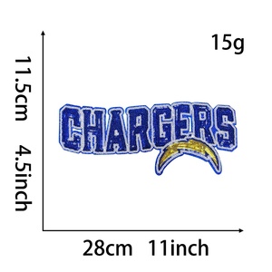 Parches de PVC con Lentejuelas Brillantes del Logotipo del Equipo de la NFL Bulldogs, con Adhesivo y Listos para Planchar en Ropa y Gorras - Product Image 5