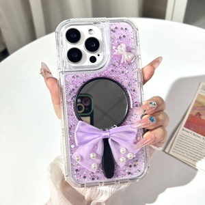 เคสโทรศัพท์กระจกกากเพชรรูปโบว์น่ารักสำหรับ Redmi 15 5G 15C 4G A5 4G 2025 Note 14 Pro 4G - Product Image 4