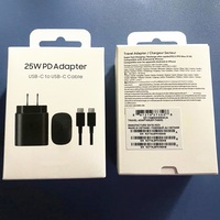 Cargador Superrápido de 25W PD 3.0 con Enchufe EU/US/UK, Adaptador de Corriente USB-C para S24/S23 Ultra/S22