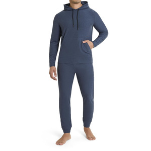 Fashion Casual Two Piece <b>Men</b> Hooded <b>Jogger</b> Set Comfortable Fit Winter Clothing Hoodie Top and Relaxed <b>Jogger</b> Pants Sets - Product Image 1