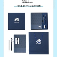 Ensemble cadeau personnalisé de luxe promotionnel Orange A5 cahier à feuilles mobiles stylo bouteille d'eau-Journal personnalisé affaires ensemble d'entreprise