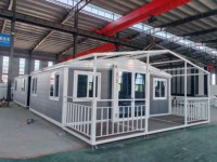 Casa Prefabricada de 20 pies, 30 pies, 40 pies, Casa Modular Prefabricada Expandible con Decoración de Paneles de Madera y Puertas de Seguridad