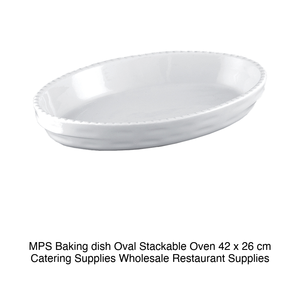 Bandeja para hornear MPS ovalada apilable para horno de 42 x 26 cm, suministros para catering, suministros para restaurantes al por mayor - Product Image 2
