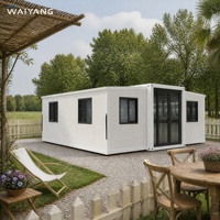 Maison Modulaire Préfabriquée Compacte 2-3 Chambres, Abri de Jardin Mobile, Conteneur Pliant Extensible de Luxe 20ft 40ft, Bâtiment de Bureau