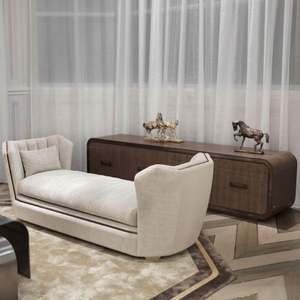 Italienisches Echt leder Schnitts ofa Stoff Luxus gepolsterte Sofa garnitur Möbel Moderne Couch Wohnzimmer Sofa - Product Image 6