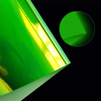 HTV rouleau pour T-shirt lumineux collant lueur dans le noir vinyle irisé vert film de transfert de chaleur PU personnalisé à couper
