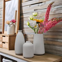 Ensemble 3 Vases Aromathérapie Rétro Eco en Céramique Style Antique Moderne Offre Spéciale Décor à la Maison Arrangement de Fleurs Bouteilles de Décoration