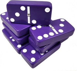 Chuyên nghiệp đôi sáu Acrylic Domino thiết lập nền màu tím với Spinners dovetail sheesham hộp gỗ cho sự thống trị - Product Image 4